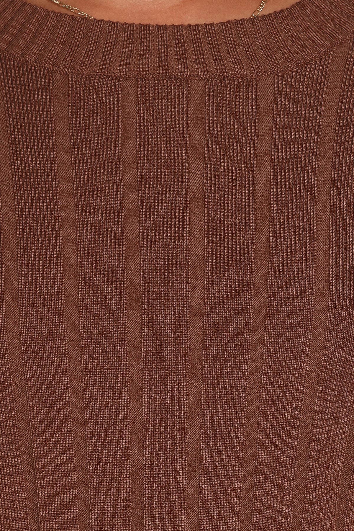 Silvie Long Sleeve Knitted Set - Chocolate