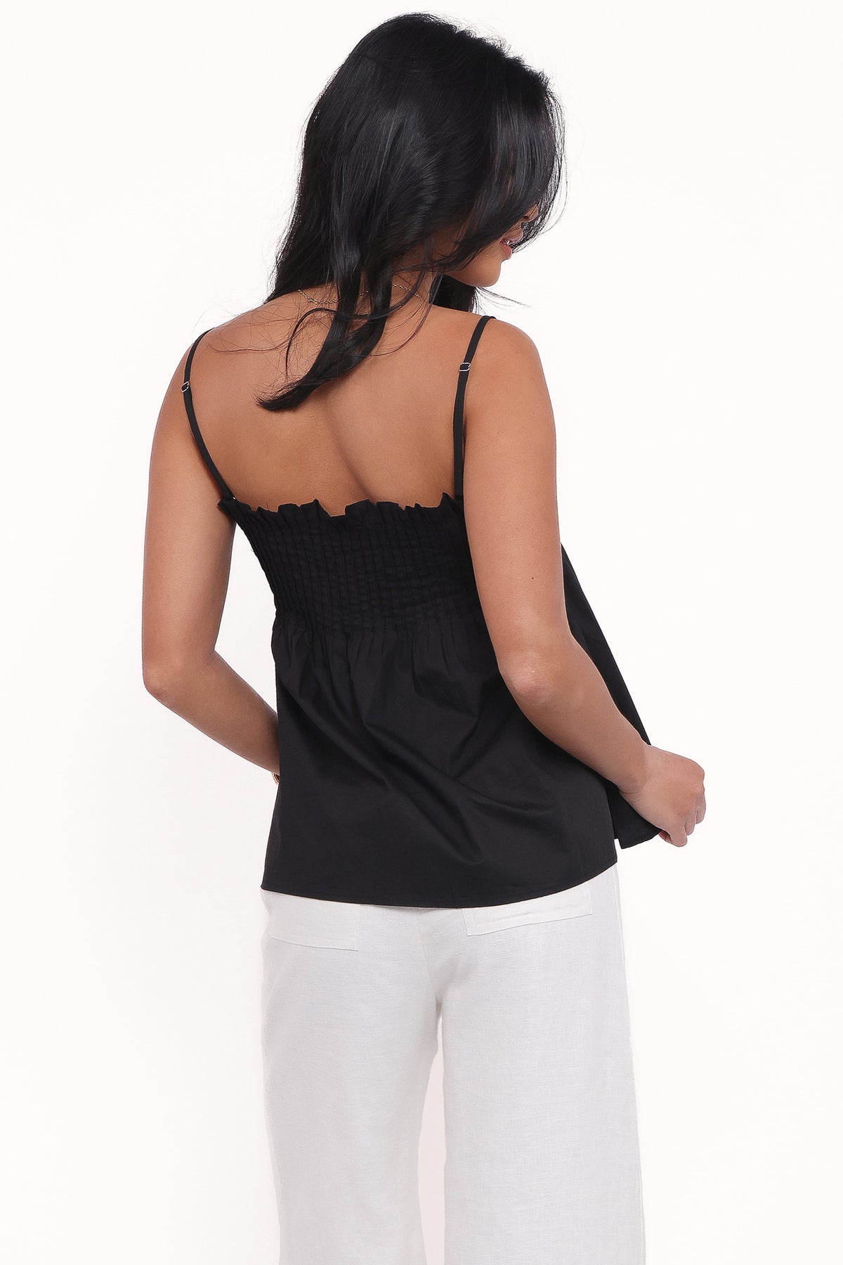 Carson Pleated Top - Black