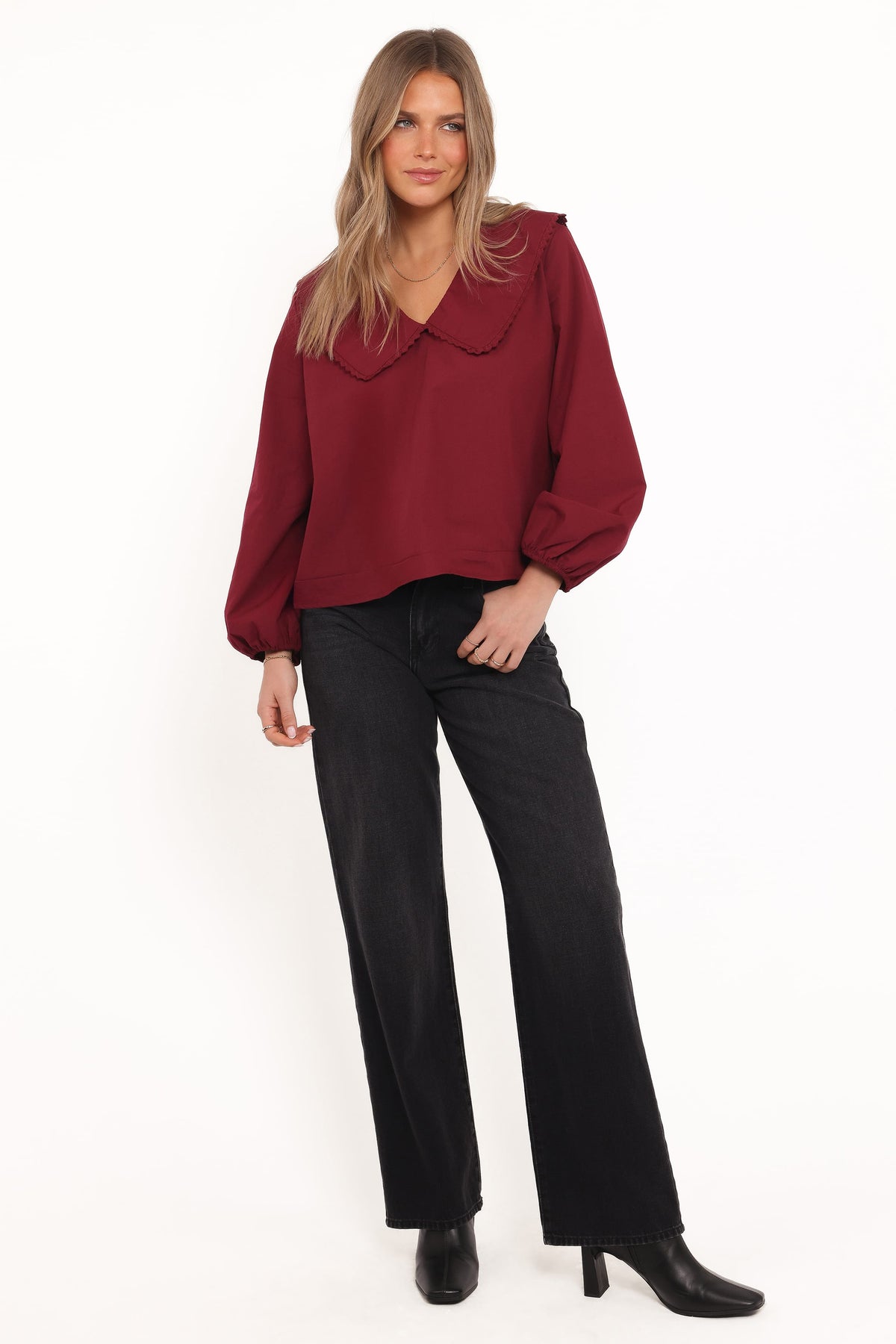 Kenna Long Sleeve Top - Burg