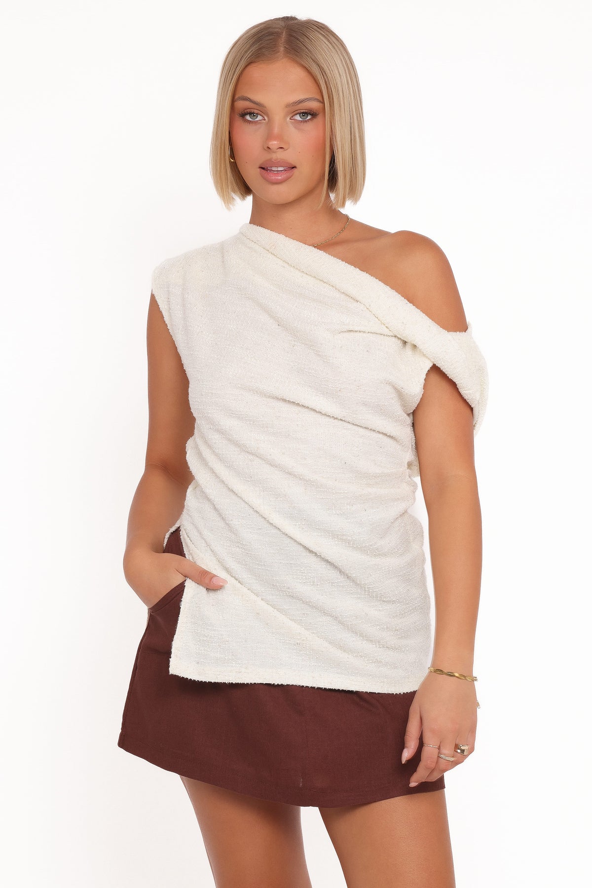 Selma Knit Top - Cream