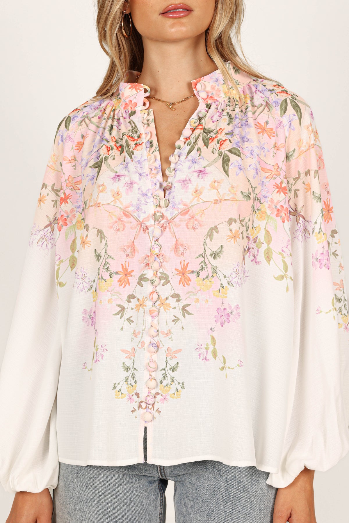Tiarna Shirt - White Floral